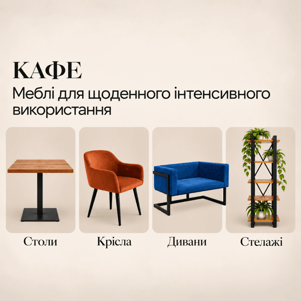 баннер меблі для кафе.