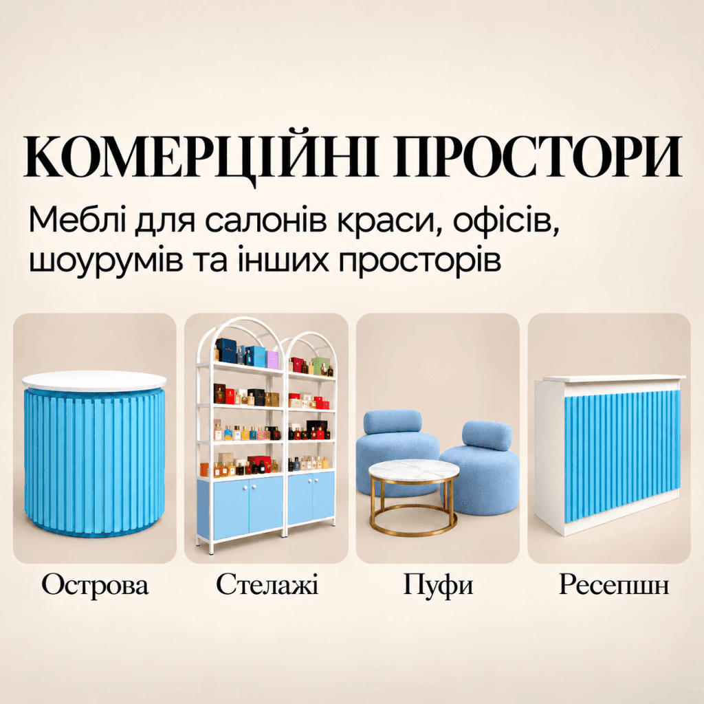 баннер меблі для комерційних просторів